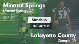 Matchup: Mineral Springs vs. Lafayette County  2016