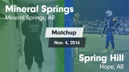 Matchup: Mineral Springs vs. Spring Hill  2016