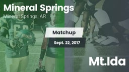 Matchup: Mineral Springs vs. Mt.Ida 2017