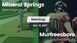 Matchup: Mineral Springs vs. Murfreesboro  2017