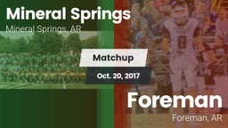 Matchup: Mineral Springs vs. Foreman  2017