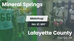 Matchup: Mineral Springs vs. Lafayette County  2017