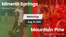 Matchup: Mineral Springs vs. Mountain Pine  2018
