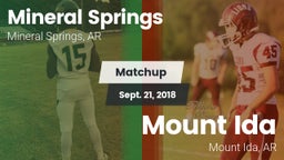 Matchup: Mineral Springs vs. Mount Ida  2018