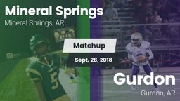 Matchup: Mineral Springs vs. Gurdon  2018