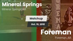 Matchup: Mineral Springs vs. Foreman  2018