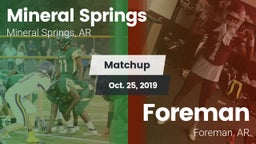 Matchup: Mineral Springs vs. Foreman  2019