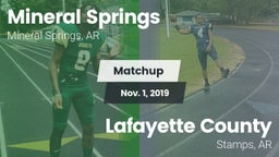 Matchup: Mineral Springs vs. Lafayette County  2019