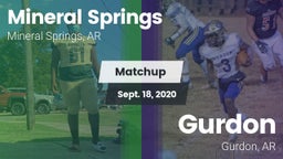 Matchup: Mineral Springs vs. Gurdon  2020
