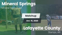 Matchup: Mineral Springs vs. Lafayette County  2020