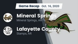 Recap: Mineral Springs  vs. Lafayette County  2020