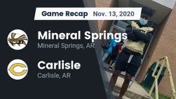 Recap: Mineral Springs  vs. Carlisle  2020