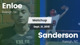 Matchup: Enloe  vs. Sanderson  2018