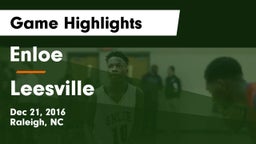 Enloe  vs Leesville Game Highlights - Dec 21, 2016