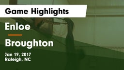 Enloe  vs Broughton  Game Highlights - Jan 19, 2017