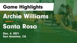 Archie Williams  vs Santa Rosa  Game Highlights - Dec. 4, 2021