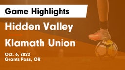 Hidden Valley  vs Klamath Union  Game Highlights - Oct. 6, 2022