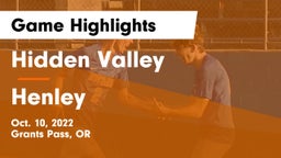 Hidden Valley  vs Henley  Game Highlights - Oct. 10, 2022