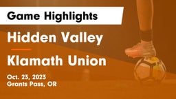 Hidden Valley  vs Klamath Union Game Highlights - Oct. 23, 2023