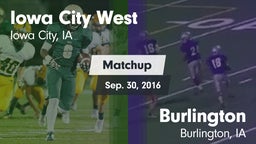 Matchup: Iowa City West High vs. Burlington  2016