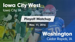 Matchup: Iowa City West High vs. Washington  2016