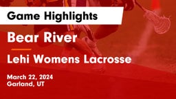 Bear River  vs Lehi  Womens Lacrosse Game Highlights - March 22, 2024