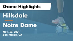 Hillsdale  vs Notre Dame  Game Highlights - Nov. 30, 2021