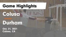 Colusa  vs Durham  Game Highlights - Oct. 21, 2021