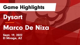 Dysart  vs Marco De Niza Game Highlights - Sept. 19, 2022