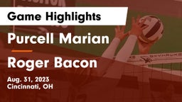 Purcell Marian  vs Roger Bacon  Game Highlights - Aug. 31, 2023