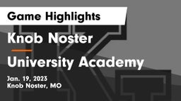 Knob Noster  vs University Academy Game Highlights - Jan. 19, 2023