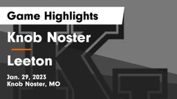 Knob Noster  vs Leeton  Game Highlights - Jan. 29, 2023