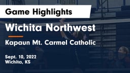 Wichita Northwest  vs Kapaun Mt. Carmel Catholic  Game Highlights - Sept. 10, 2022