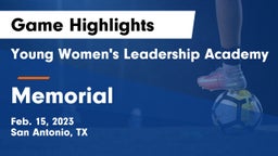 Young Women's Leadership Academy vs Memorial  Game Highlights - Feb. 15, 2023