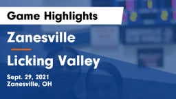 Zanesville  vs Licking Valley Game Highlights - Sept. 29, 2021