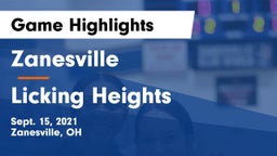 Zanesville  vs Licking Heights  Game Highlights - Sept. 15, 2021