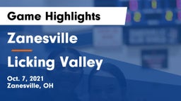 Zanesville  vs Licking Valley  Game Highlights - Oct. 7, 2021