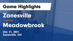 Zanesville  vs Meadowbrook  Game Highlights - Oct. 21, 2021