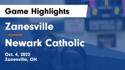 Zanesville  vs Newark Catholic  Game Highlights - Oct. 4, 2022