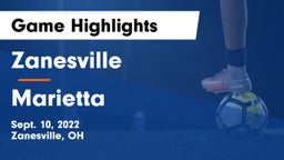 Zanesville  vs Marietta  Game Highlights - Sept. 10, 2022