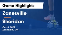 Zanesville  vs Sheridan  Game Highlights - Oct. 8, 2022