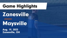 Zanesville  vs Maysville  Game Highlights - Aug. 19, 2023