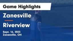 Zanesville  vs Riverview Game Highlights - Sept. 16, 2023