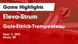 Eleva-Strum  vs Gale-Ettrick-Trempealeau  Game Highlights - Sept. 3, 2022