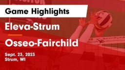 Eleva-Strum  vs Osseo-Fairchild  Game Highlights - Sept. 23, 2023