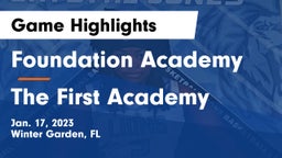 Foundation Academy  vs The First Academy Game Highlights - Jan. 17, 2023