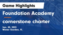 Foundation Academy  vs cornerstone charter  Game Highlights - Jan. 30, 2023