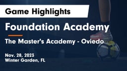 Foundation Academy  vs The Master's Academy - Oviedo Game Highlights - Nov. 28, 2023