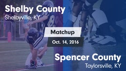 Matchup: Shelby County High vs. Spencer County  2016