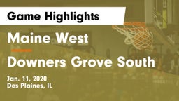 Maine West  vs Downers Grove South  Game Highlights - Jan. 11, 2020